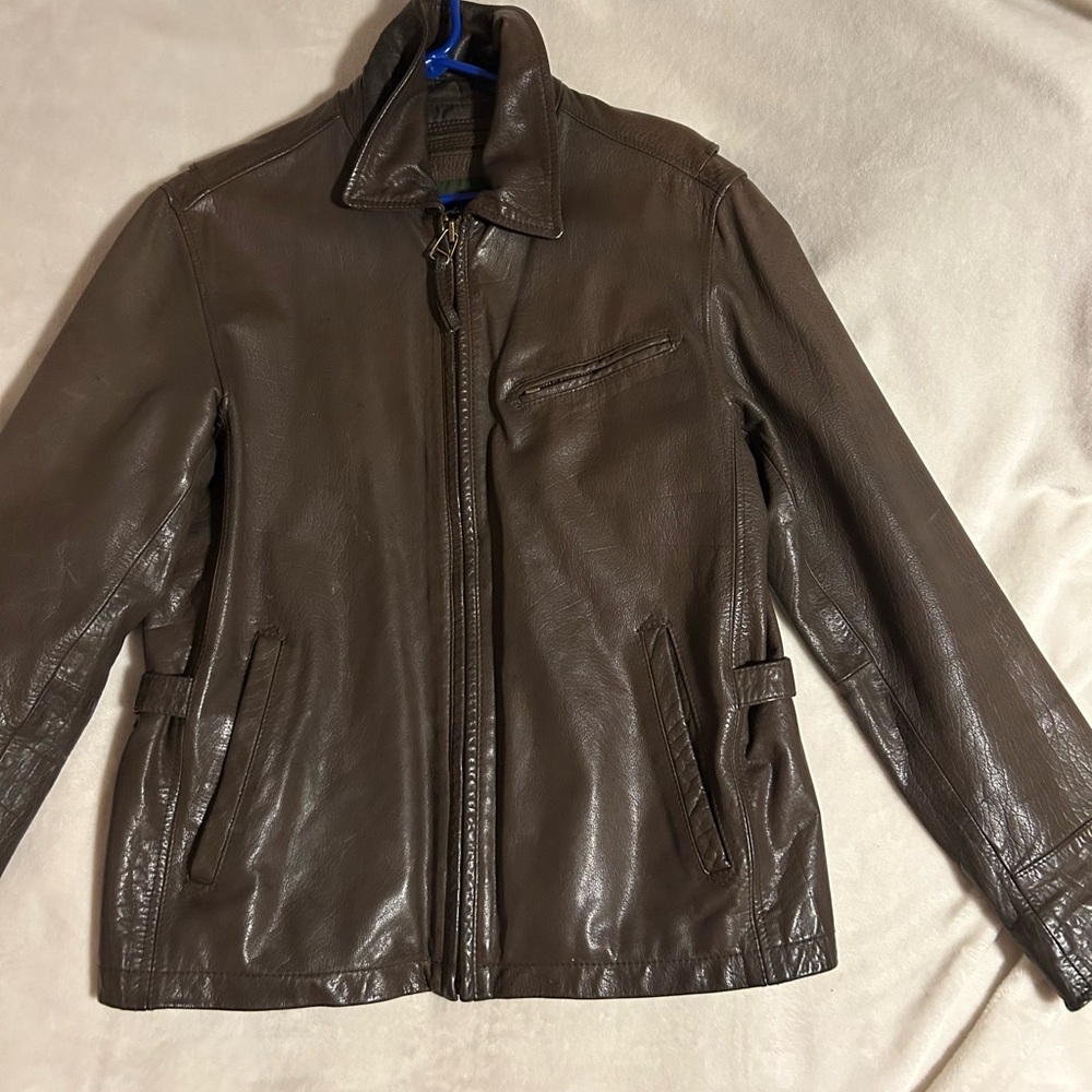 Eddie Bauer Leather Zip Up